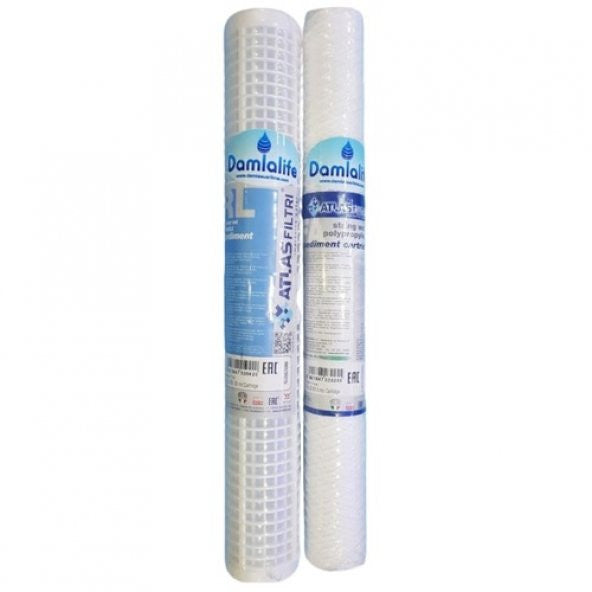 Atlas 20Inch 2-Piece Washable and 5 Micron Thread Sediment Filter