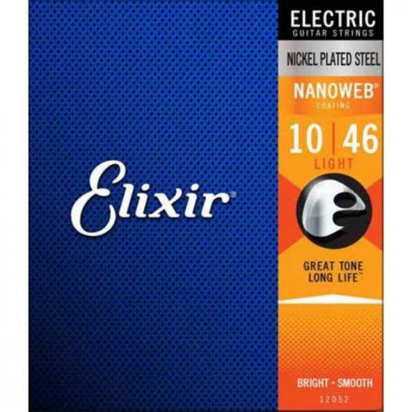 Elixir 12052 Nanoweb Light Electric Guitar String (10-46)