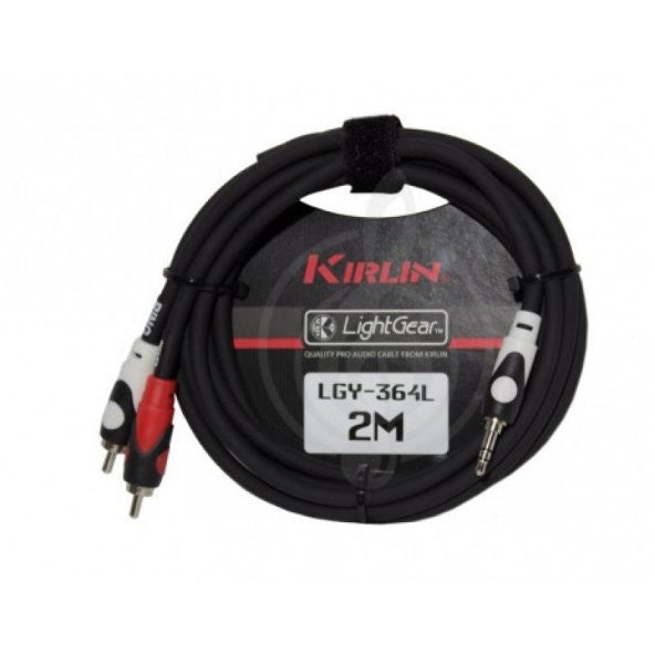 Kirlin Lgy-364L Lightgear Y-Cable 2 Meters 3.5Mm Trs Plug - 2X Rca Plug Y-Cable (2Mt)