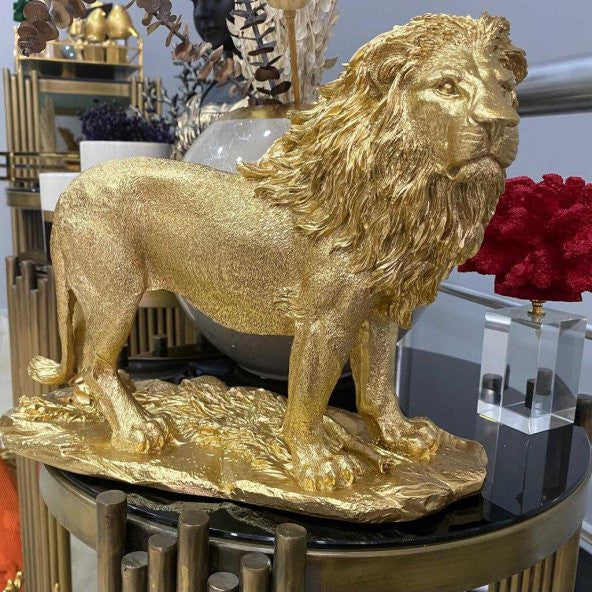 Lion Figure Gold Color