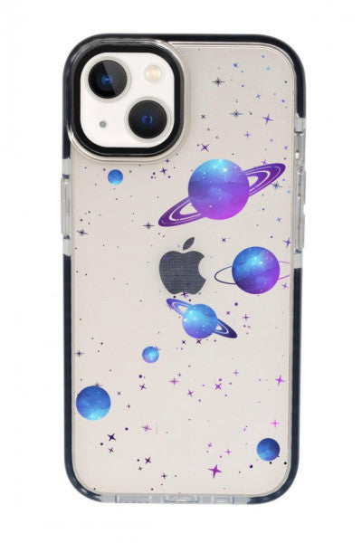 Iphone 13 Galaxy And Stars Candy Bumper Shock Absorbing Silicone Phone Case