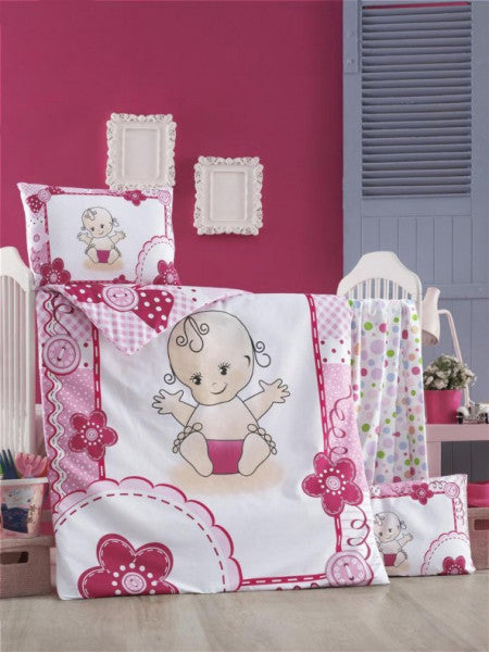 Komfort Home Baby Duvet Cover Set 100 Cotton (Victoria)