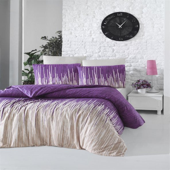 Komfort Home Double Ranforce Duvet Cover Set (Monte Lilac)