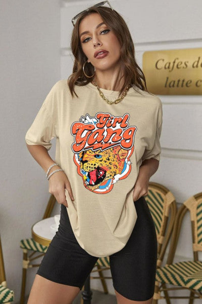 Girl Gang Printed Design Tshirt