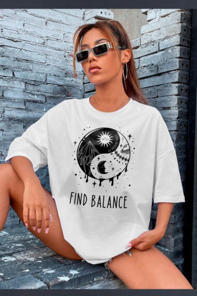 Yin & Yang Design T-Shirt