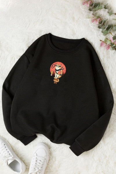 Unisex Shinobi Cat Crewneck Sweatshirt