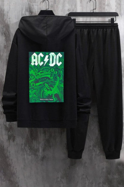 Unisex Acdc Printed Tracksuit Set