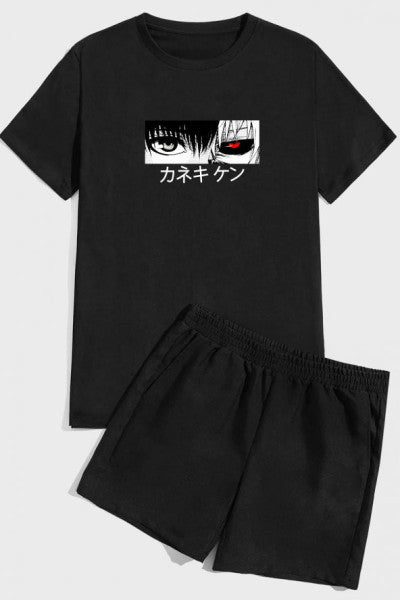 Ken Kaneki Print Shorts Set