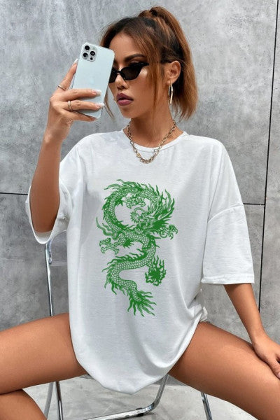 Green Dragon Printed Tshirt