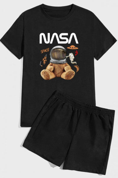 Nasabear Print Shorts Set