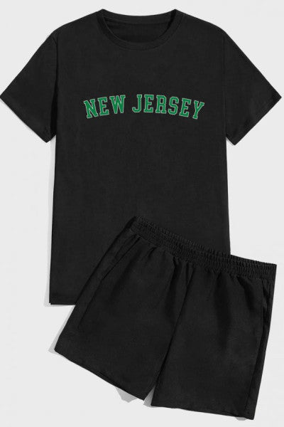 New Jersey Print Shorts Set