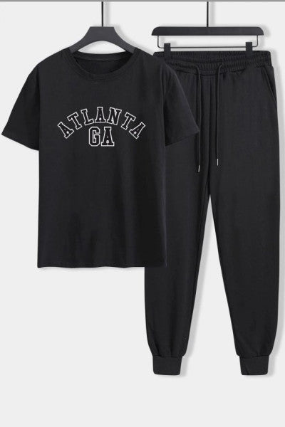 Unisex Atlanta Printed 2-Piece Tracksuit Set