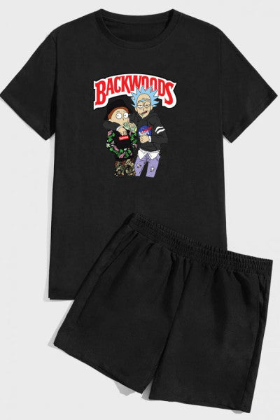 Backwoods Print Shorts Set