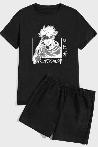 Jujutsu Print Shorts Set