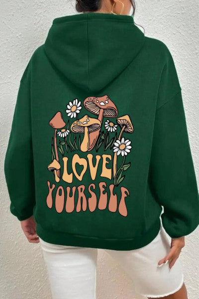 Unisex Oversize Love Yourself Printed Sweatshirt
