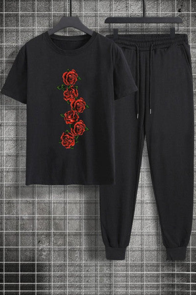 Unisex Rose 2-Piece Tracksuit Set