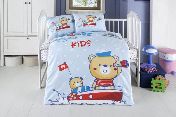 Komfort Home Baby Duvet Cover Set 100% Cotton (Berinay)