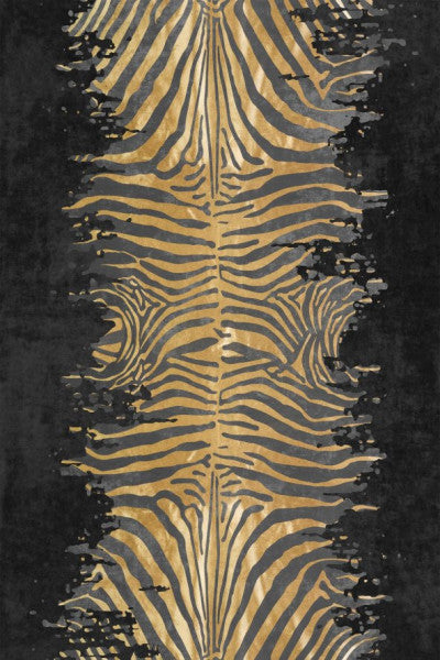 Frenda Home Zebra Pattern Td612-00 Non-Slip Leather Floor Carpet Black 80X150