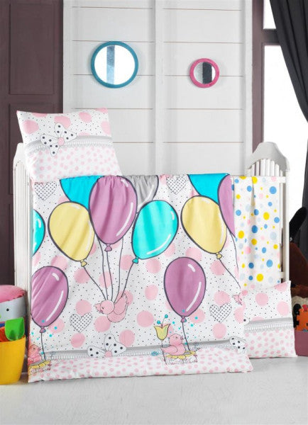 Komfort Home Baby Duvet Cover Set 100 Cotton (Berinay)