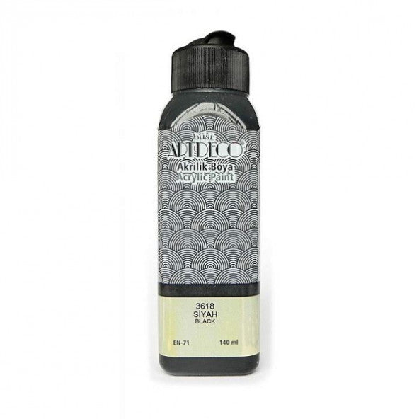 Artdeco Acrylic Paint 140 Ml Black 070R-3618