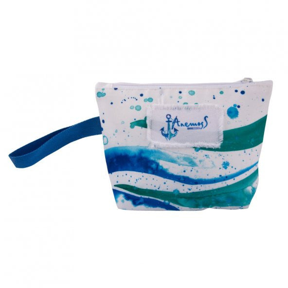 Anemoss Wave Blue Makeup Bag