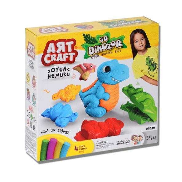 The dough 200 gr 03549 3D Dinosaur Set