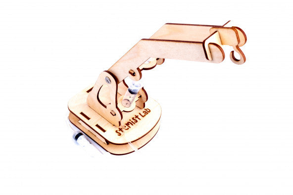 Educational Wooden Intelligence Developer Toy Robotic Coding Stemistbox Hydraulic Crane