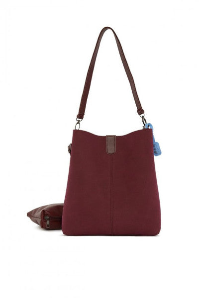 Bagmori Claret Red Nubuck Bag