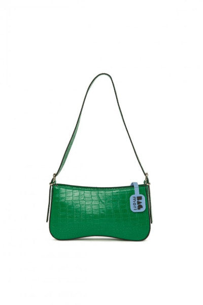 Bagmori Green Mold Hand Held Crocodile Baguette