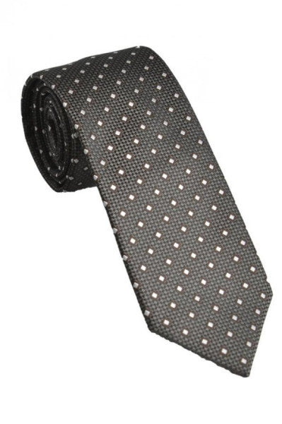 Brianze Square Pattern Brown Handkerchief Tie