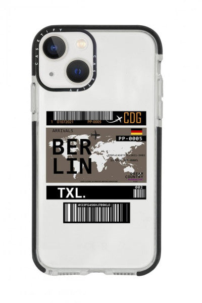 İphone 13 Berlin Ticket Casetify Shock Absorbing Silicone Phone Case