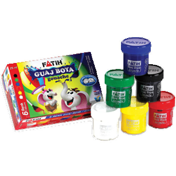 Fatih Gouache Paint Carton Box Bottle 6 Color 25 Ml 50410