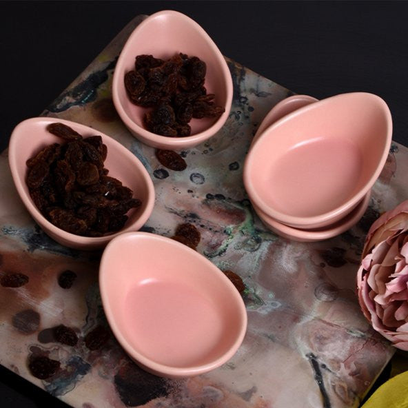 Keramika Mini Gondola Light Pink Cookie/sauce Bowl 8 Cm | 6 Pieces