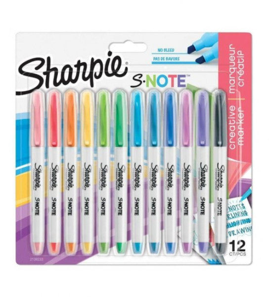 Sharpie Snote Freatif 12 Pcs Mixed Colors Marker Pen Set 2138233