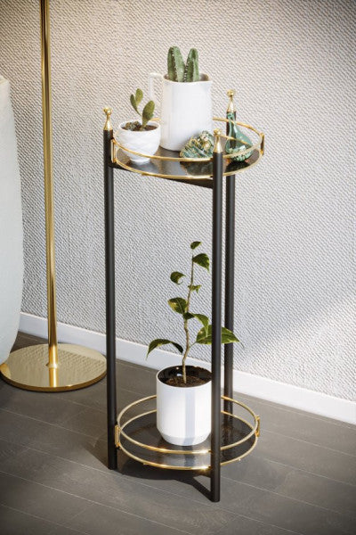 Bino Garden Balcony Flowerpot Flowerpot Stand Decorative Luxury Metal 2 Tier Flowerpot Serving Trays