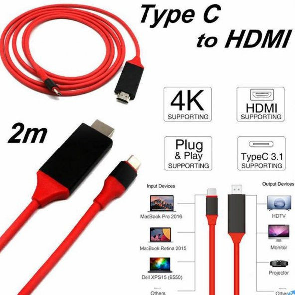 Valore Usb-C to HDMI Converter Cable (Samsung S8/s9/s10)