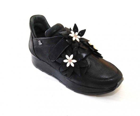 Venus Leather Floral Velcro Shoes 170256Y