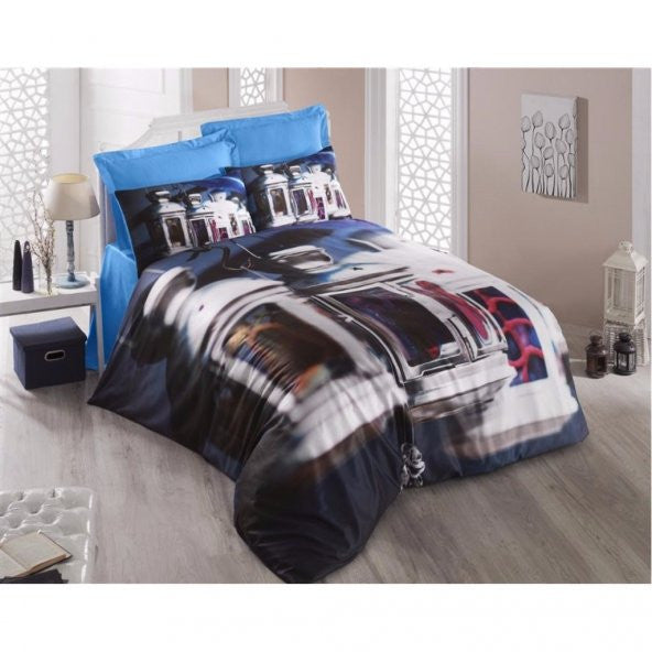 Komfort Home 3D Double Cotton Satin Duvet Cover Set (Light)