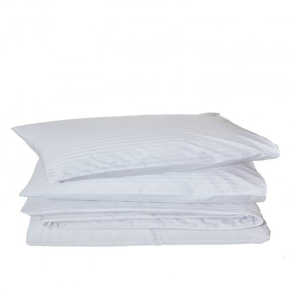 Komfort Home Single Lined Cotton Satin Duvet Cover Set / White