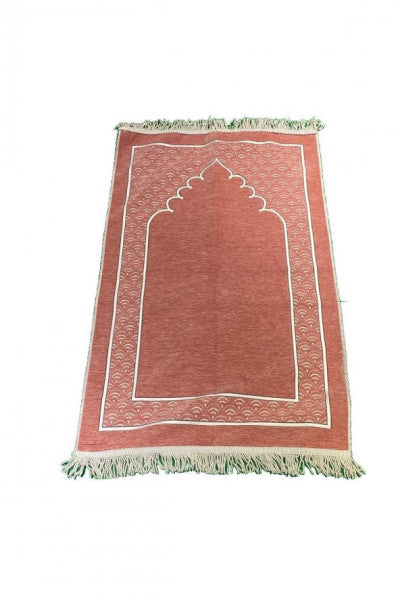 Plain Mihrab Islamic Prayer Rug - Pink