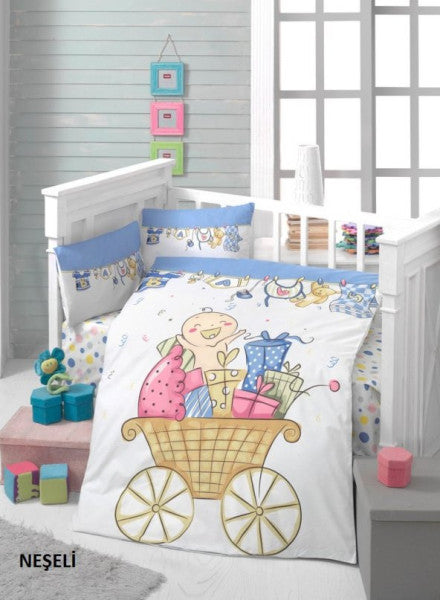 Komfort Home Baby Duvet Cover Set 100 Cotton (Berinay)