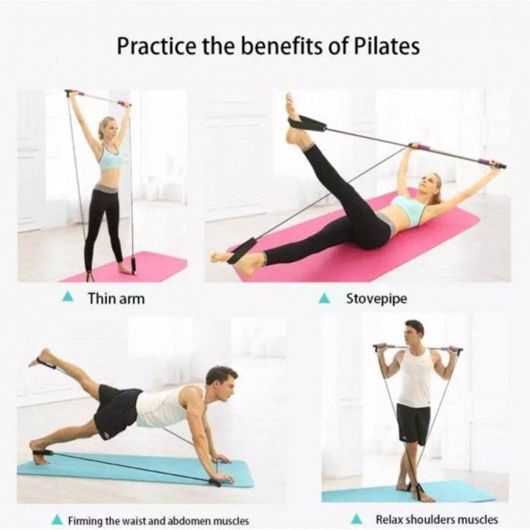 PlayStation Portable Pilates Studio Pilates Bar, Gymnastics Bar, Sport Wheel, Exercise Resistance Plates