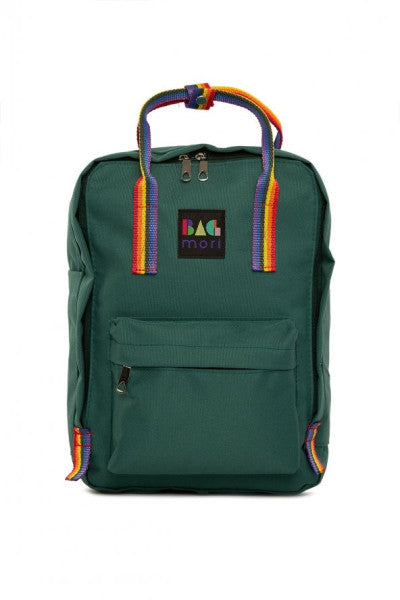 Bagmori Green Square Strap Adjustable Backpack