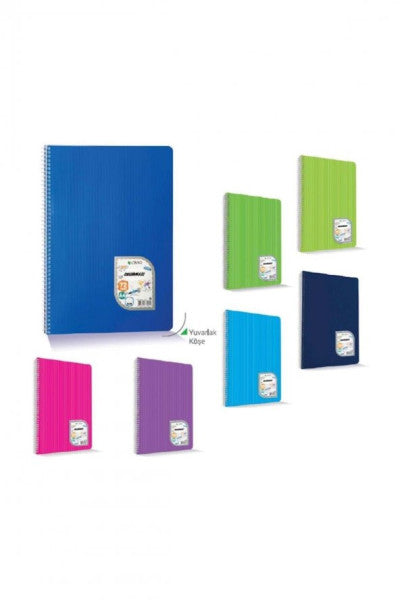 Çınar Colormaxi Spiral Notebook Plastic Cover Squares 72 Yp A4 72/4 73002