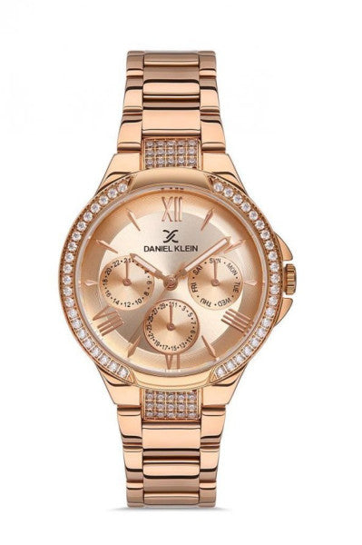 Daniel Klein Edk.1.10036.2 New Season Rose Gold Women's Wristwatch With Bracelet Gift