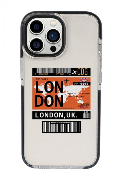 Iphone 13 Pro London Ticket Candy Bumper Shock Absorbing Silicone Phone Case