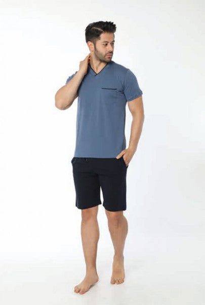 Öztaş 12021 Men's Summer Shorts Pajama Set