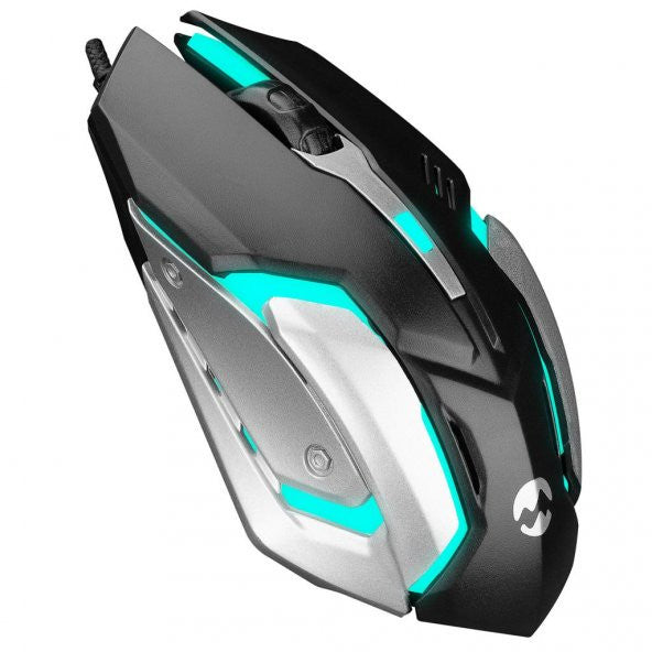 Everest Sm-G72 Usb Black-Silver Backlit Gaming Mouse