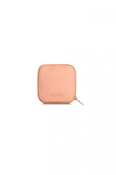 Guard Airpods Headphone Case Rose Dried Zipper Genuine Leather Mini Accessory Bag