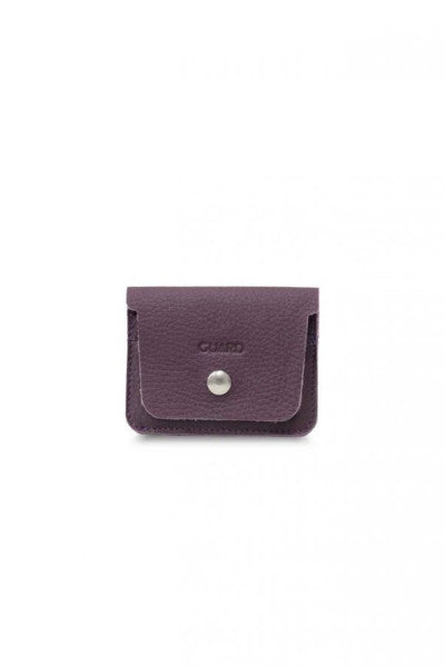 Guard Claret Red Mini Leather Card Holder with Money Compartment